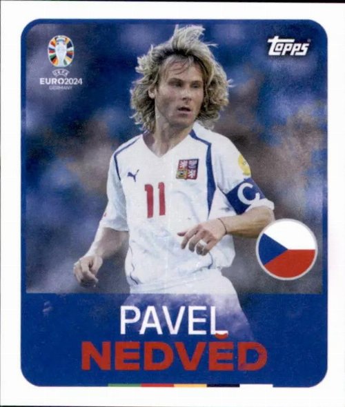 Topps - UEFA Germany Euro 2024 Αυτοκόλλητο - LEG 4.
Pavel Nedved (Czech Republic)