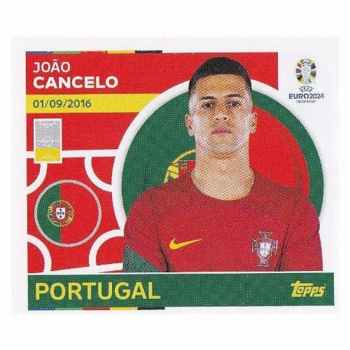 Topps - UEFA Germany Euro 2024 Αυτοκόλλητο - POR 11.
João Cancelo (Portugal)