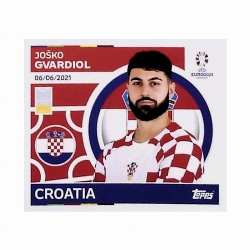 Topps - UEFA Germany Euro 2024 Αυτοκόλλητο - CRO 9.
Joško Gvardiol (Croatia)