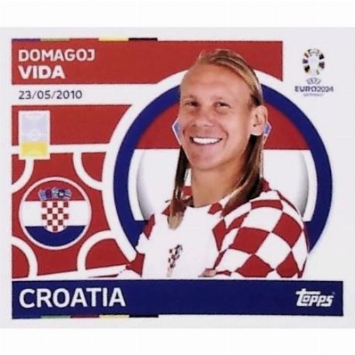 Topps - UEFA Germany Euro 2024 Sticker - CRO 10.
Domagoj Vida (Croatia)