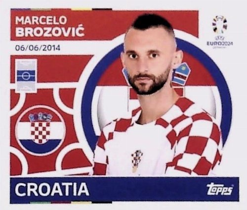 Topps - UEFA Germany Euro 2024 Sticker - CRO 13.
Marcelo Brozović (Croatia)