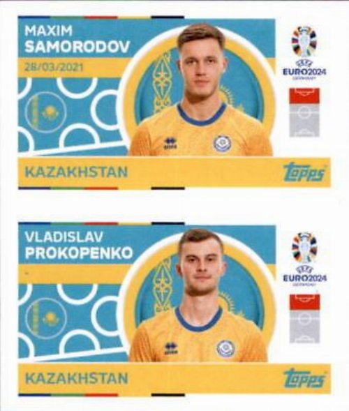 Topps - UEFA Germany Euro 2024 Αυτοκόλλητο - KAZ 14.
Maxim Samorodov (Kazakhstan)