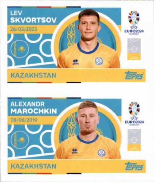 Topps - UEFA Germany Euro 2024 Αυτοκόλλητο - KAZ 4.
Lev Skvortsov (Kazakhstan)