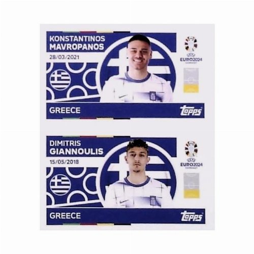 Topps - UEFA Germany Euro 2024 Αυτοκόλλητο - GRE 6.
Konstantinos Mavropanos (Greece)