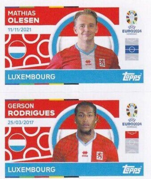 Topps - UEFA Germany Euro 2024 Αυτοκόλλητο - LUX 12.
Mathias Olesen (Luxembourg)