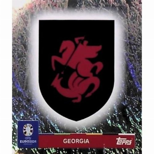 Topps - UEFA Germany Euro 2024 Sticker - GEO 1.
Logo (Georgia) - Holo Foil