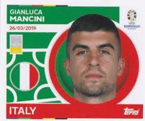 Topps - UEFA Germany Euro 2024 Sticker - ITA 11.
Gianluca Mancini (Italy)