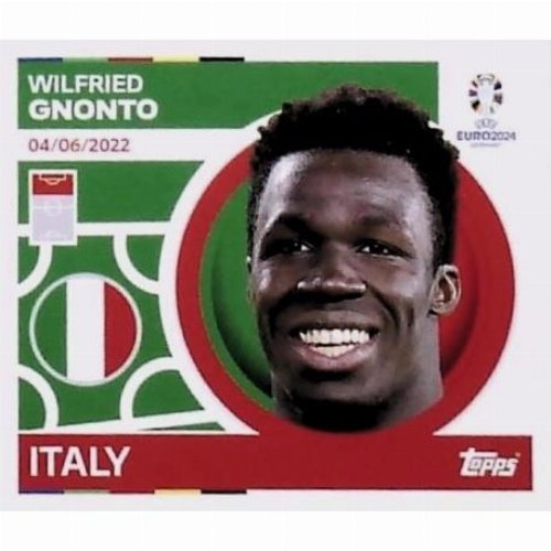 Topps - UEFA Germany Euro 2024 Αυτοκόλλητο - ITA 21.
Wilfired Gnonto (Italy)