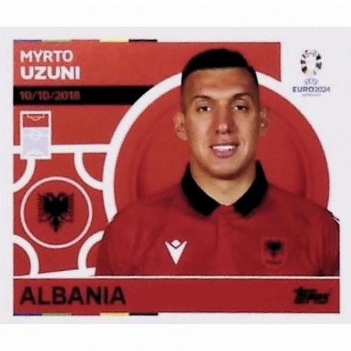 Topps - UEFA Germany Euro 2024 Αυτοκόλλητο - ALB 17.
Myrto Uzuni (Albania)