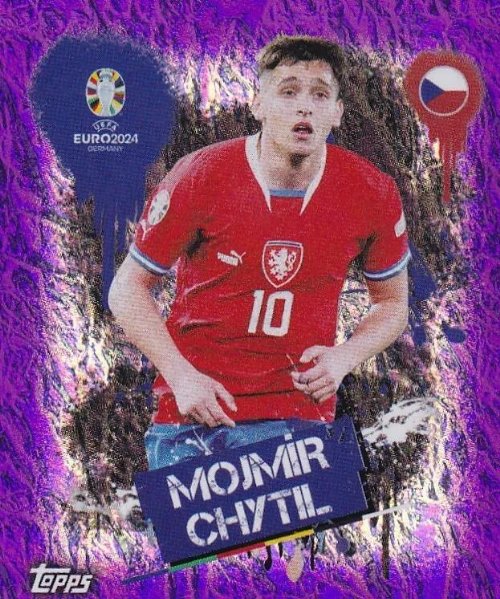 Topps - UEFA Germany Euro 2024 Sticker - CZE 3.
Mojmír Chytil (Czechia) - Purple Parallel Foil