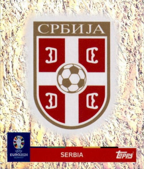 Topps - UEFA Germany Euro 2024 Sticker - SRB 1.
Logo (Serbia) - Holo Foil