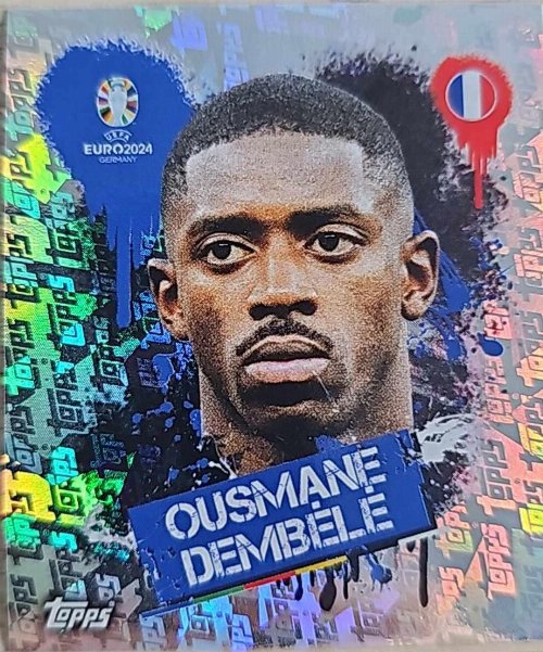 Topps - UEFA Germany Euro 2024 Αυτοκόλλητο - FRA 3.
Ousmane Dembéle (France) - Topps Parallel Foil