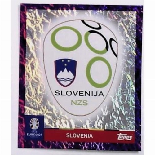 Topps - UEFA Germany Euro 2024 Αυτοκόλλητο - SVN 1.
Logo (Slovenia) - Purple Parallel Foil