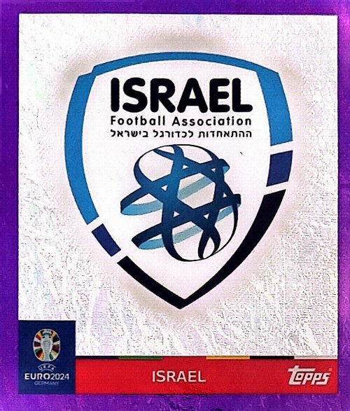 Topps - UEFA Germany Euro 2024 Αυτοκόλλητο - ISR 1.
Logo (Israel) - Purple Parallel Foil