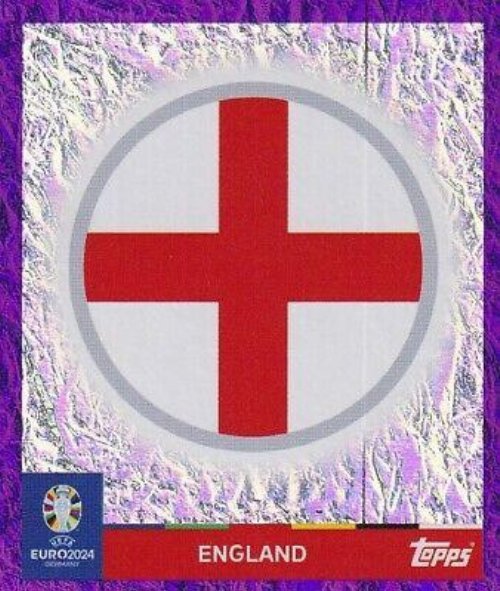 Topps - UEFA Germany Euro 2024 Αυτοκόλλητο - ENG 1.
Logo (England) - Purple Parallel Foil