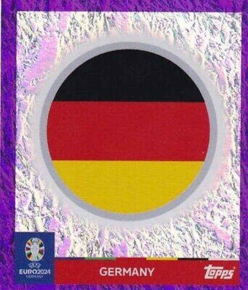 Topps - UEFA Germany Euro 2024 Sticker - GER 1.
Logo (Germany) - Purple Parallel Foil