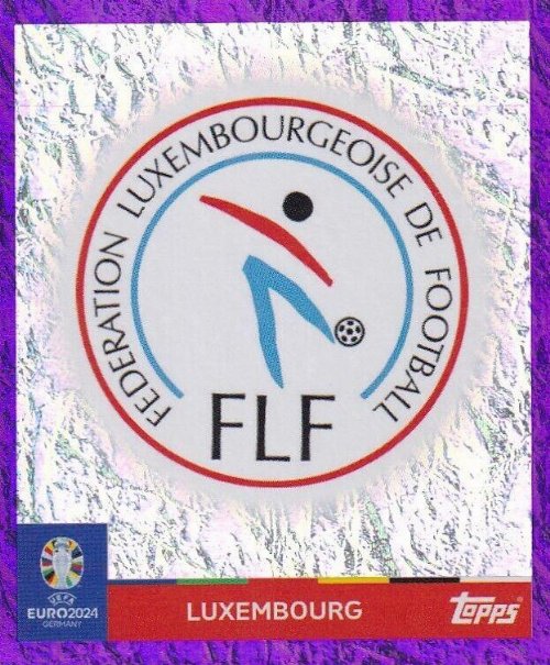 Topps - UEFA Germany Euro 2024 Sticker - LUX 1.
Logo (Luxembourg) - Purple Parallel Foil