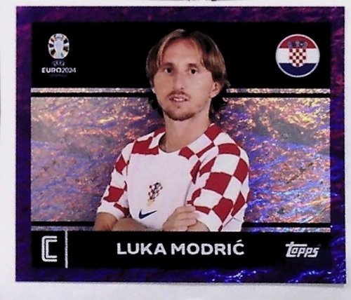 Topps - UEFA Germany Euro 2024 Αυτοκόλλητο - CRO 2.
Luka Modrić (Croatia) - Purple Parallel Foil