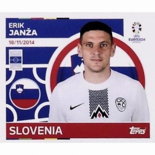 Topps - UEFA Germany Euro 2024 Sticker - SVN 10.
Erik Janža (Slovenia)