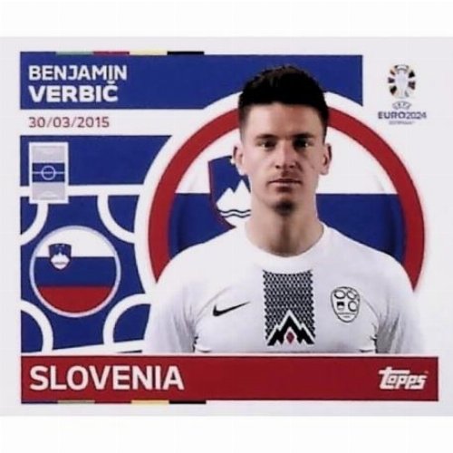 Topps - UEFA Germany Euro 2024 Αυτοκόλλητο - SVN 11.
Benjamin Verbič (Slovenia)