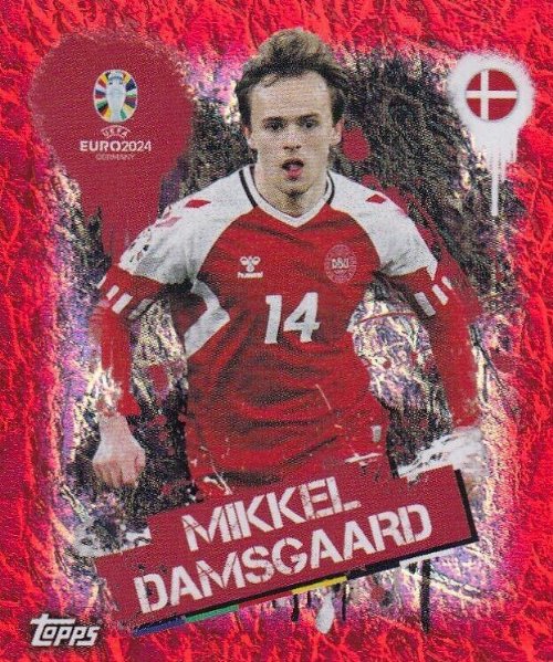 Topps - UEFA Germany Euro 2024 Sticker - DEN 3.
Mikkel Damsgaard (Denmark) Holo Foil