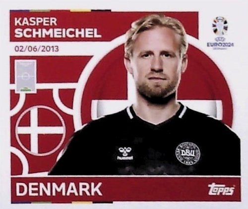 Topps - UEFA Germany Euro 2024 Αυτοκόλλητο - DEN 4.
Kasper Schmeichel (Denmark)