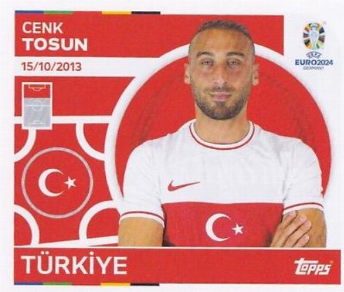 Topps - UEFA Germany Euro 2024 Sticker - TUR 19.
Cenk Tosun (Turkey)