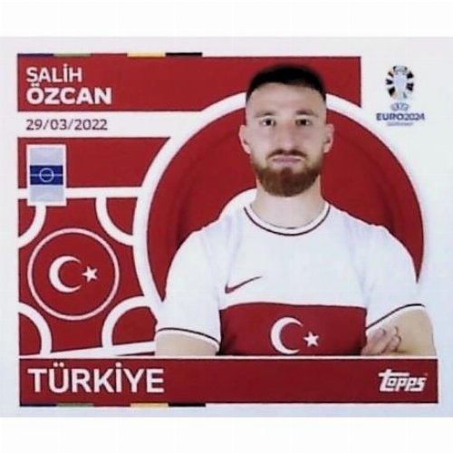 Topps - UEFA Germany Euro 2024 Αυτοκόλλητο - TUR 14.
Salih Özcan (Turkey)