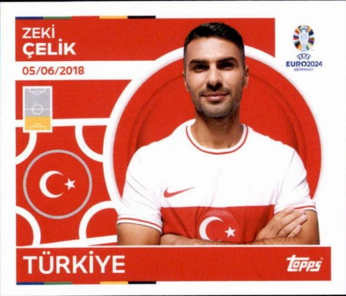 Topps - UEFA Germany Euro 2024 Sticker - TUR 5.
Zeki Çelik (Turkey)