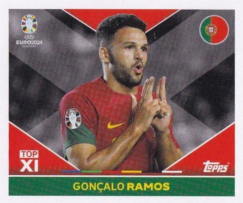 Topps - UEFA Germany Euro 2024 Sticker - POR TOP
2. Gonçalo Ramos (Portugal) - Top XI