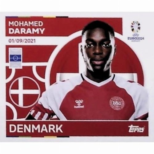 Topps - UEFA Germany Euro 2024 Sticker - DEN 15.
Mohamed Daramy (Denmark)