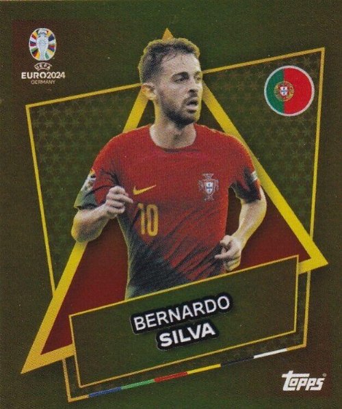 Topps - UEFA Germany Euro 2024 Αυτοκόλλητο - POR SP.
Bernardo Silva (Portugal) - Gold Foil