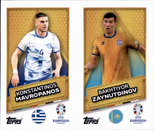 Topps - UEFA Germany Euro 2024 Αυτοκόλλητο - GRE SP.
(Greece) + KAZ SP. (Kazakhstan)