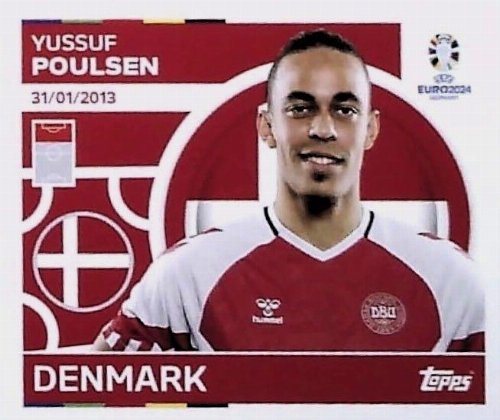 Topps - UEFA Germany Euro 2024 Αυτοκόλλητο - DEN 20.
Yussuf Poulsen (Denmark)