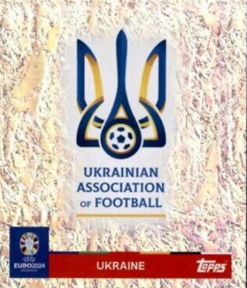 Topps - UEFA Germany Euro 2024 Αυτοκόλλητο - UKR 1.
Logo (Ukraine) - Holo Foil