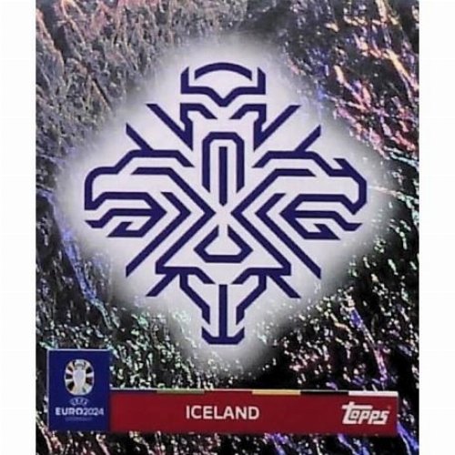 Topps - UEFA Germany Euro 2024 Αυτοκόλλητο - ICE 1.
Logo (Iceland) - Holo Foil