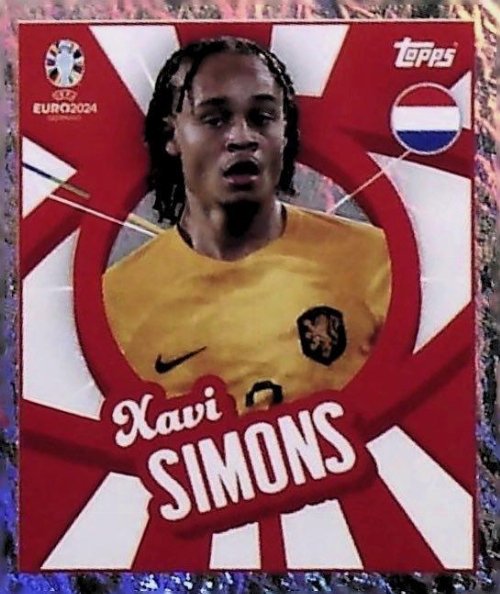 Topps - UEFA Germany Euro 2024 Sticker - NED
PTW. Xavi Simons (Netherlands) - Holo Foil