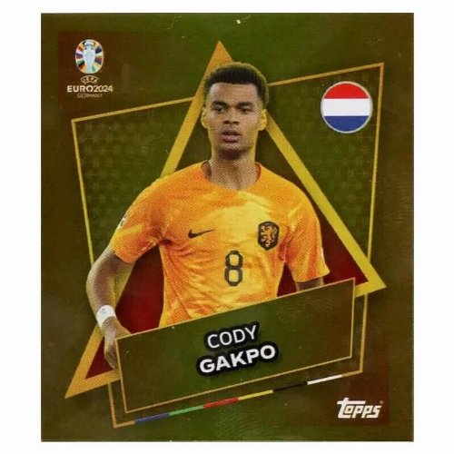 Topps - UEFA Germany Euro 2024 Sticker - NED SP.
Cody Gakpo (Netherlands) - Gold Foil