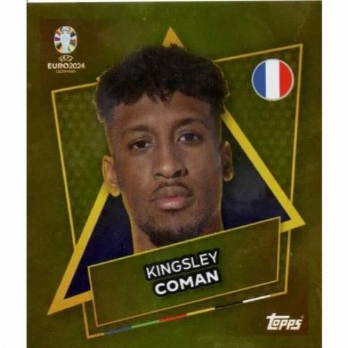 Topps - UEFA Germany Euro 2024 Αυτοκόλλητο - FRA SP.
Kingsley Coman (France) - Gold Foil