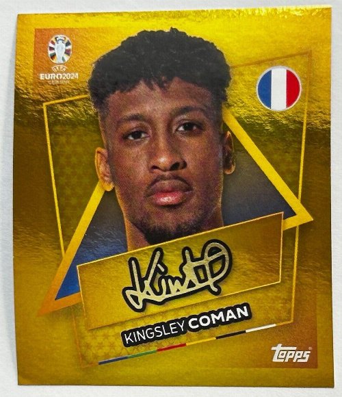 Topps - UEFA Germany Euro 2024 Αυτοκόλλητο - FRA SP.
Kingsley Coman (France) - Gold Foil (Signed)