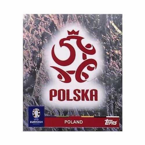 Topps - UEFA Germany Euro 2024 Αυτοκόλλητο - POL 1.
Logo (Poland) - Holo Foil