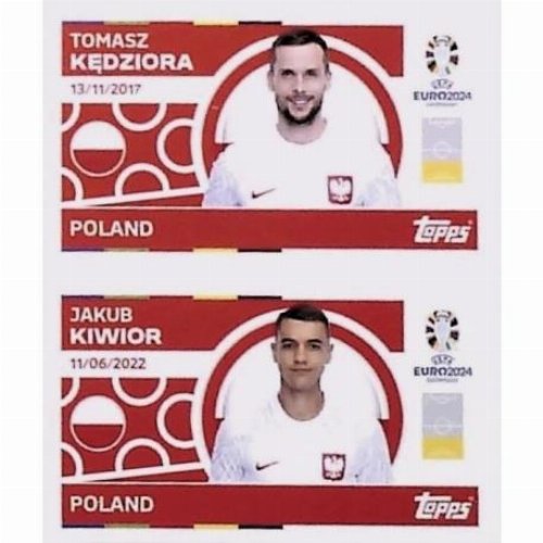 Topps - UEFA Germany Euro 2024 Αυτοκόλλητο - POL 6. +
POL 7. (Poland)