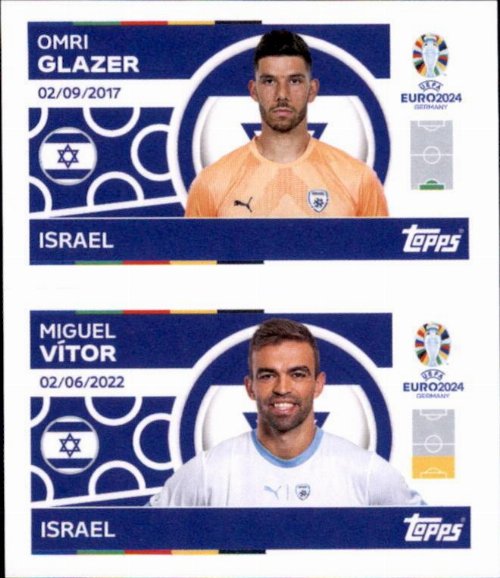 Topps - UEFA Germany Euro 2024 Αυτοκόλλητο - ISR 2.
Omri Glazer (Israel)