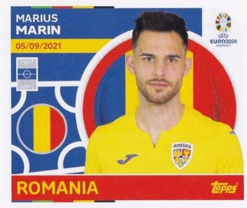 Topps - UEFA Germany Euro 2024 Sticker - ROM 16.
Marius Marin (Romania)