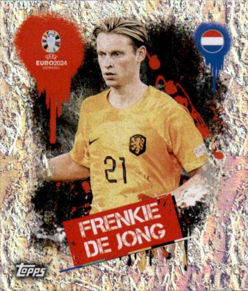 Topps - UEFA Germany Euro 2024 Sticker - NED 3.
Frenkie de Jong (Netherlands) - Holo Foil