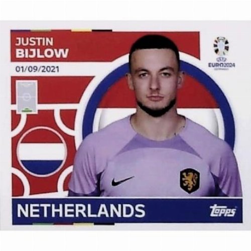 Topps - UEFA Germany Euro 2024 Sticker - NED 4.
Justin Bijlow (Netherlands)