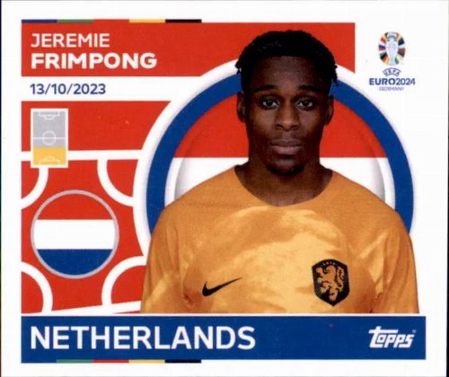 Topps - UEFA Germany Euro 2024 Sticker - NED 5.
Jeremie Frimpong (Netherlands)