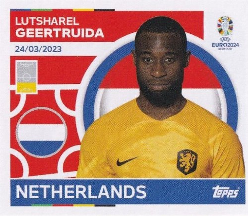 Topps - UEFA Germany Euro 2024 Sticker - NED 9.
Lutsharel Geertruida (Netherlands)