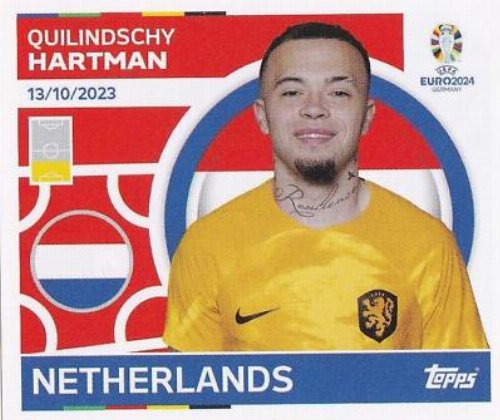 Topps - UEFA Germany Euro 2024 Sticker - NED 11.
Quilindschy Hartman (Netherlands)