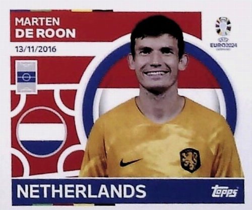 Topps - UEFA Germany Euro 2024 Sticker - NED 14.
Marten de Roon (Netherlands)